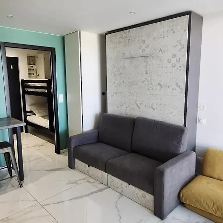 شقة 7 Mn Mer, Refait Neuf, Cosy, Parking, Piscine لا غراند موت